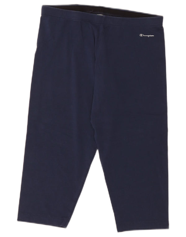Damskie legginsy Capri Champion UK 18 XL, granatowe, bawełniane