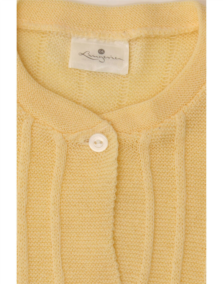 C&A Womens Cardigan Sweater UK 14 Large Yellow Acrylic Vintage C&A and Second-Hand C&A from Messina Hembry 