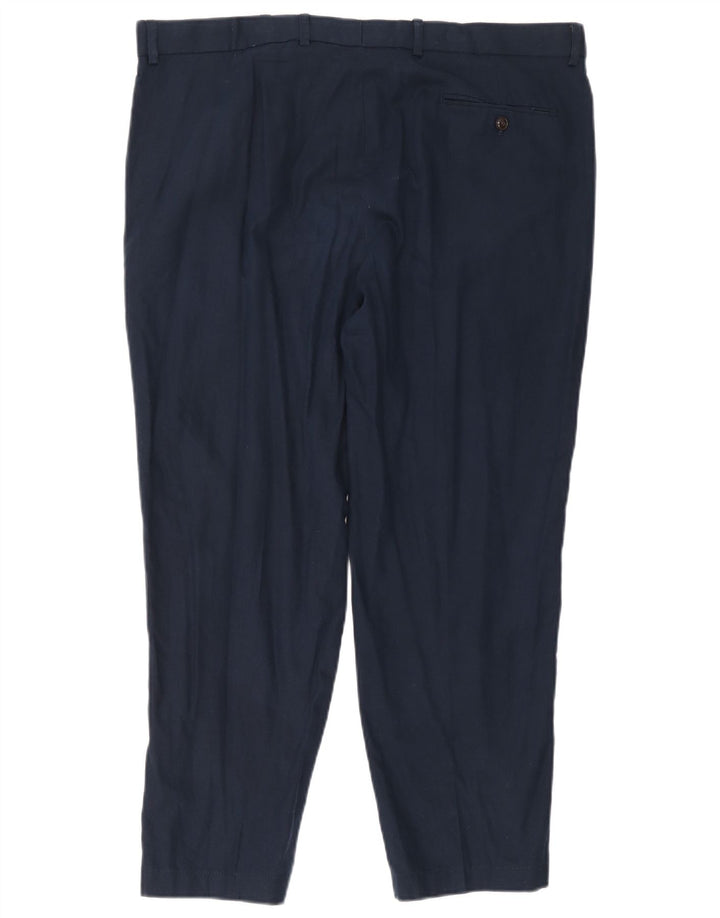 Męskie spodnie Chino Regular Marks & Spencer W40 L31 Granatowe lniane