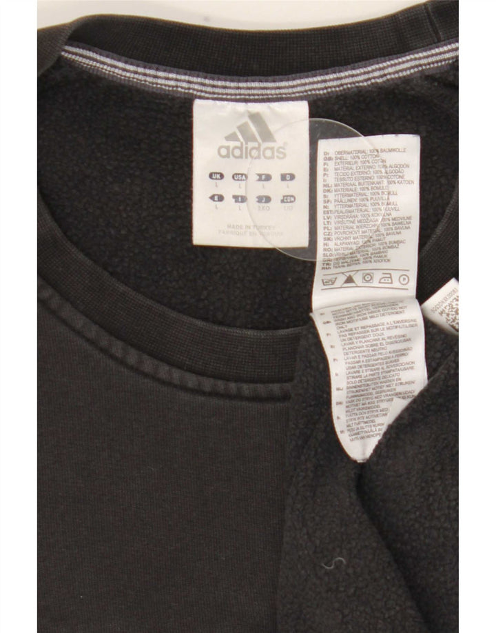 Adidas Męska bluza z grafiką, duża, czarna, bawełniana
