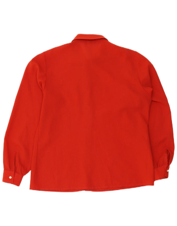 Damska bluzka oversize Primavera Firenze US 4, mała, czerwona, poliestrowa