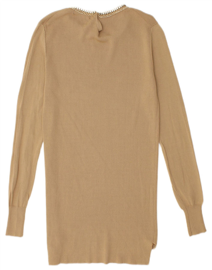 Sweter damski Zara z dekoltem w łódkę UK 8 Small Beige