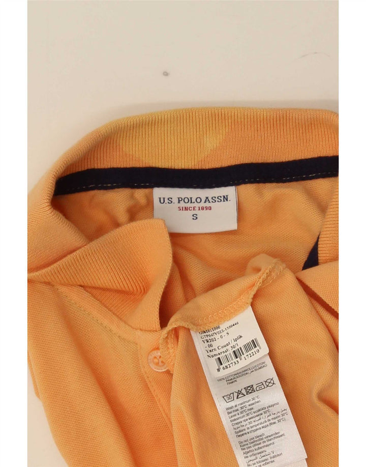 Męska koszulka polo US Polo Assn, mała, pomarańczowa, bawełniana