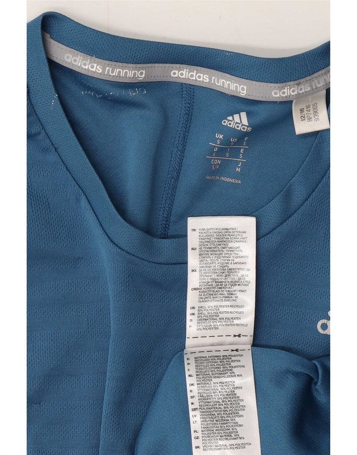 Adidas Męski T-shirt Climacool Top Mały Niebieski Poliester