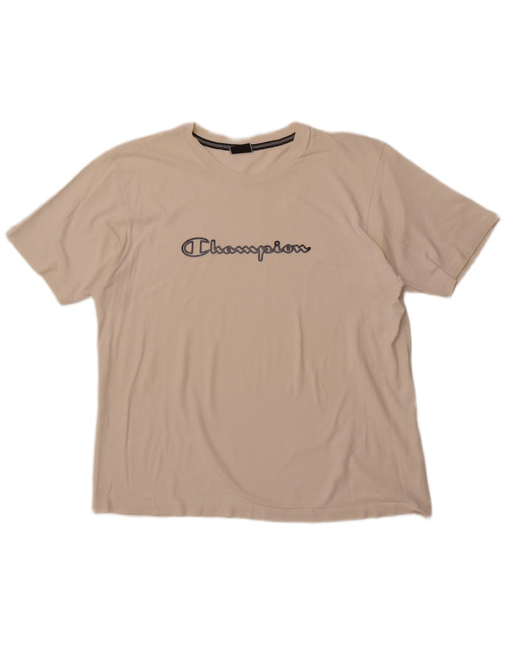 Męski T-shirt z grafiką CHAMPION Top XL Biały