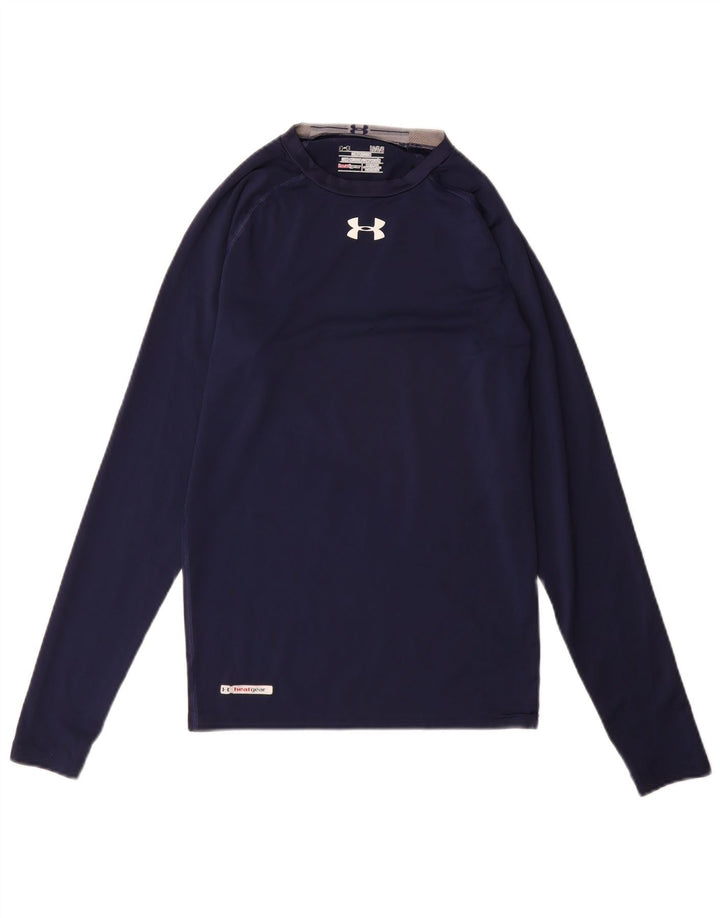 Męski top z długim rękawem Under Armour Heat Gear, duży, granatowy