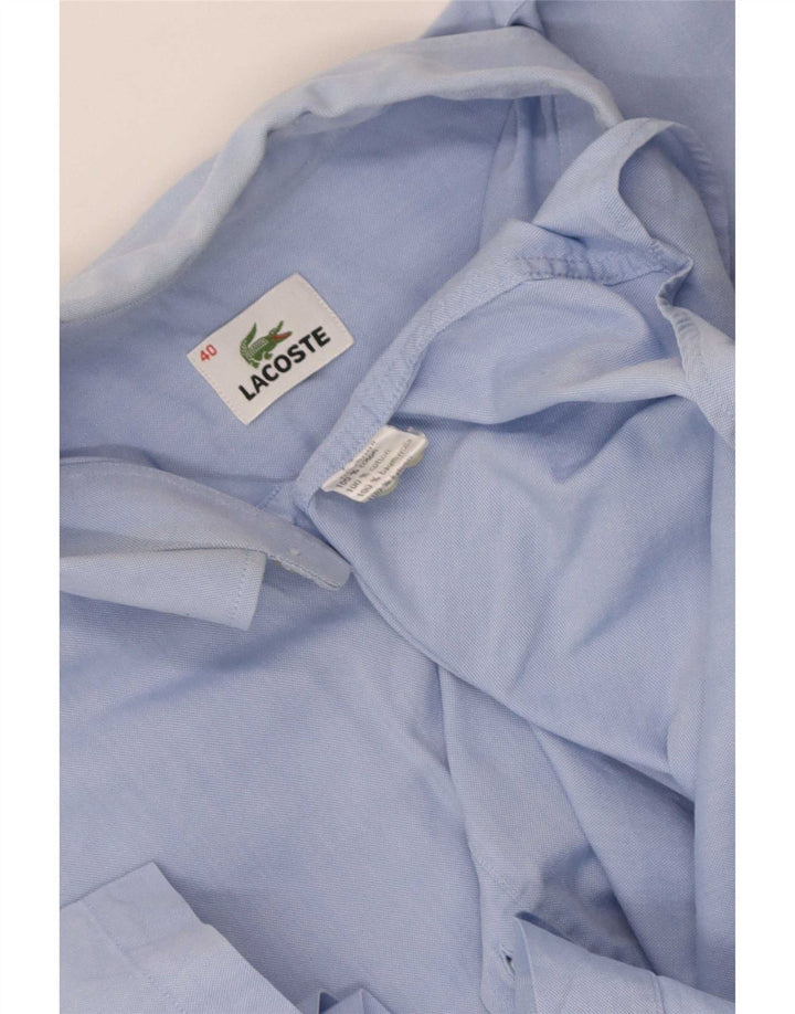 Męska koszula z krótkim rękawem Lacoste, rozmiar 40, niebieska, bawełniana