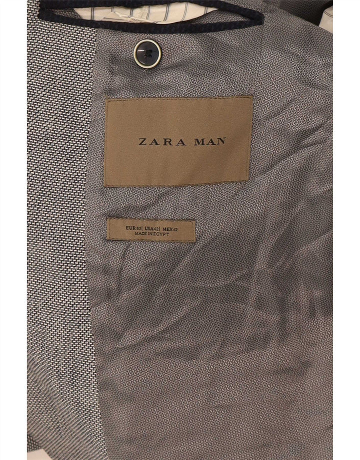 Zara Męska marynarka zapinana na 2 guziki EU 52, duża, szara