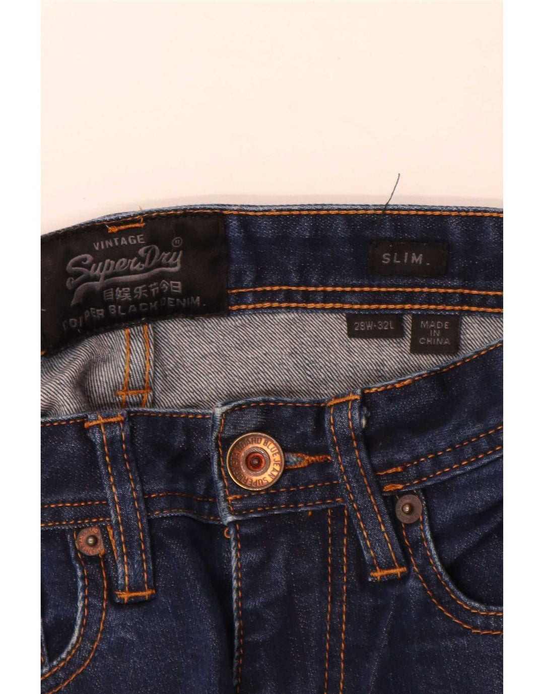 Damskie jeansy Superdry Corpporal W28 L28 granatowe