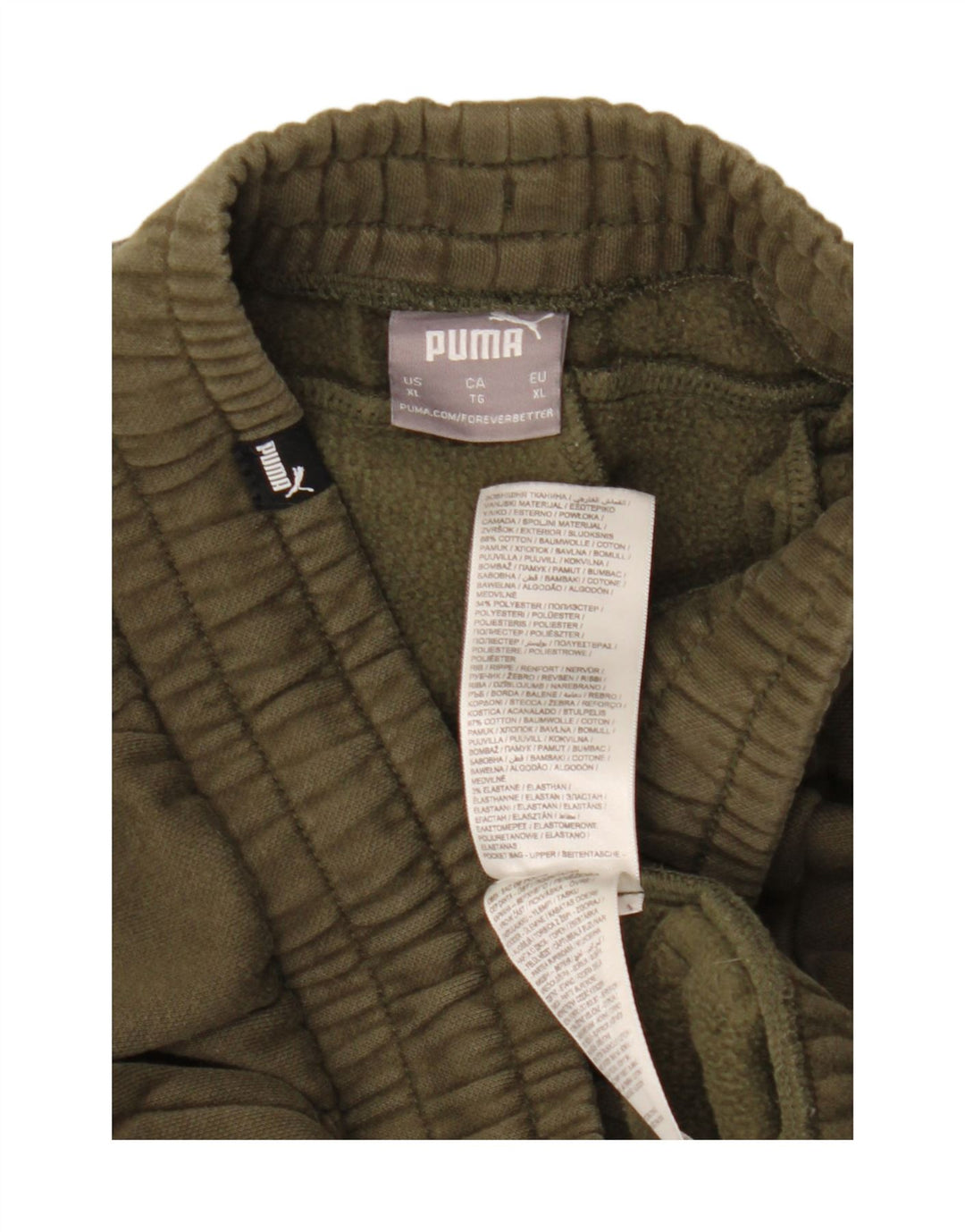 Męskie spodnie dresowe PUMA Joggers XL Zielona bawełna