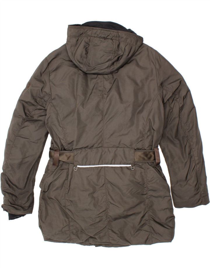 PEUTEREY Womens Hooded Windbreaker Coat UK 10 Small Brown Polyamide Vintage PEUTEREY and Second-Hand PEUTEREY from Messina Hembry 
