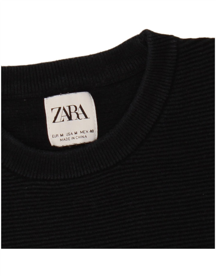Sweter damski Zara z okrągłym dekoltem UK 14, średni granatowy