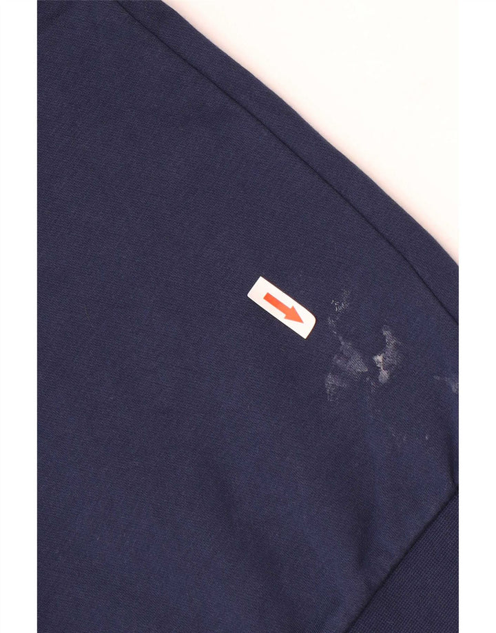 Adidas Męska bluza z grafiką, mała, granatowa, bawełniana