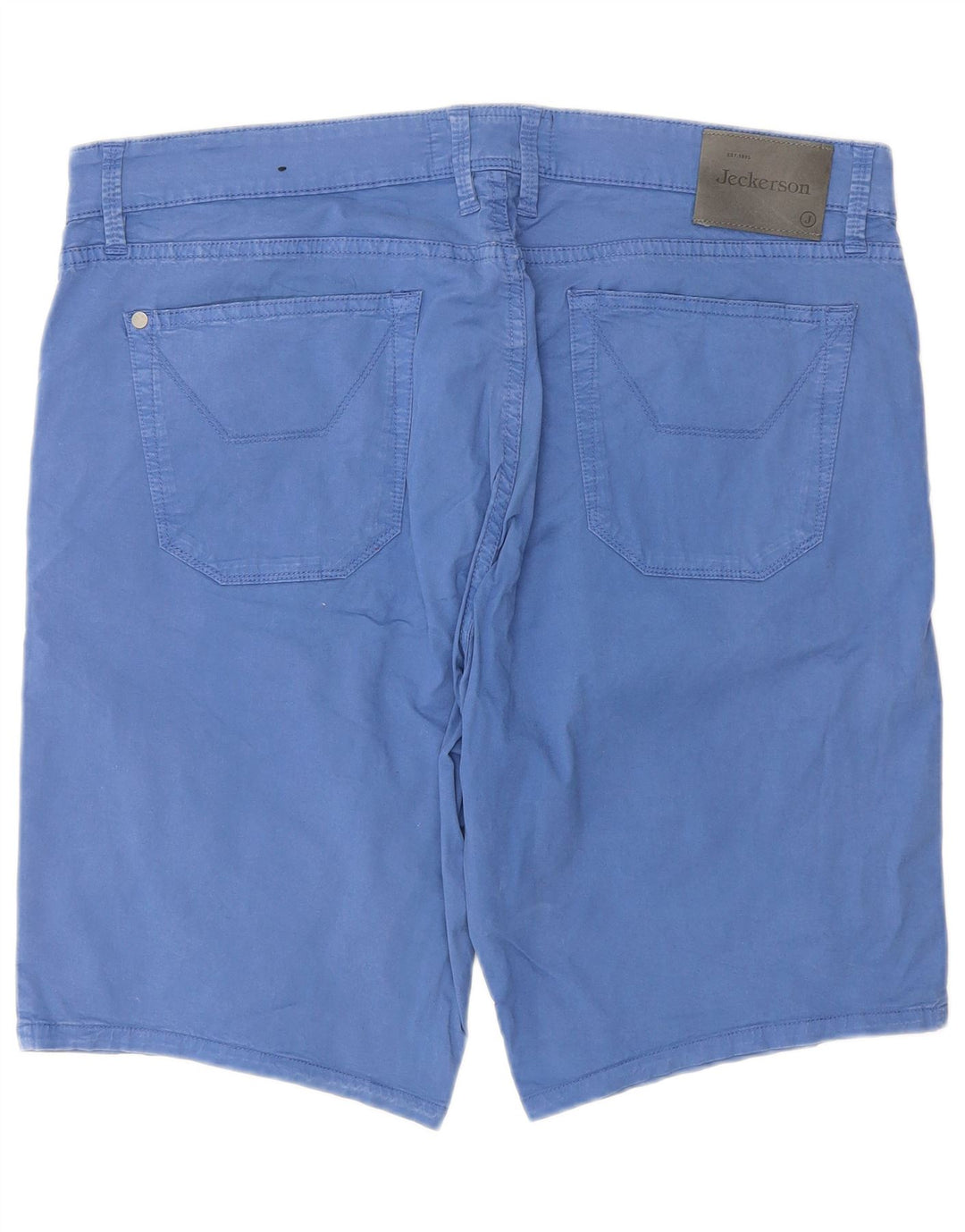 JECKERSON Mens Casual Shorts W36 Large  Blue Cotton