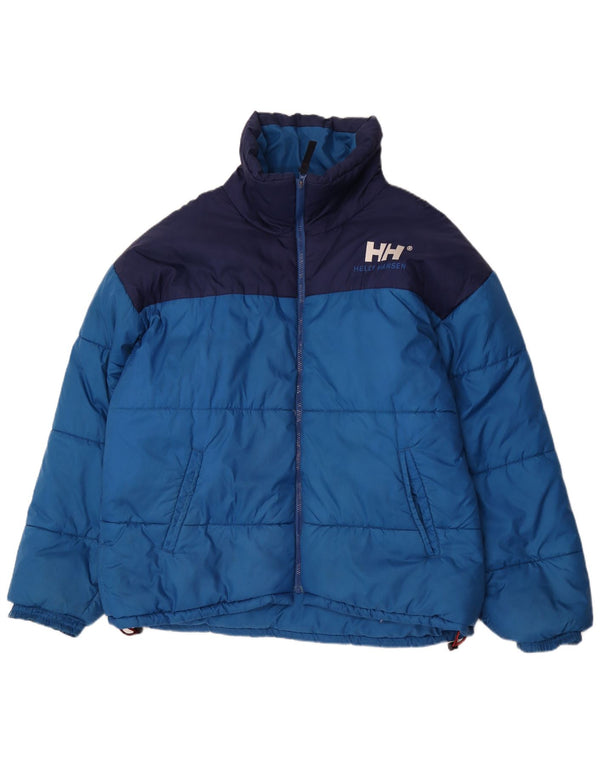 Męska ocieplana kurtka Helly Hansen UK 42 XL, niebieski nylon z blokami kolorów