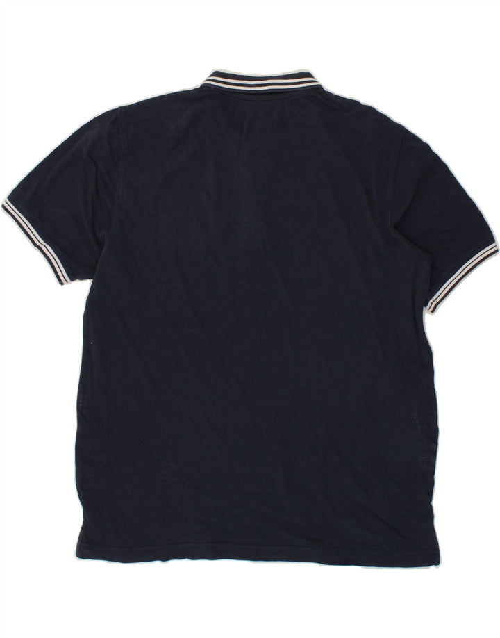 DACK'S Mens Polo Shirt 2XL Navy Blue Cotton Vintage Dack's and Second-Hand Dack's from Messina Hembry 