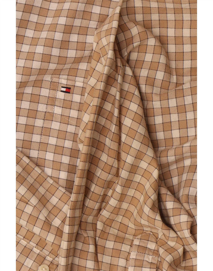 Koszula męska Tommy Hilfiger 2XL z bawełny w beżową kratę