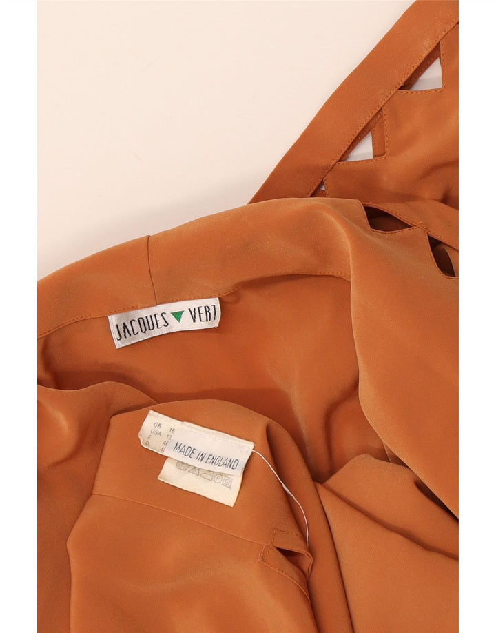 JACQUES VERT Damski sweter oversize UK 16, duży, pomarańczowy poliester