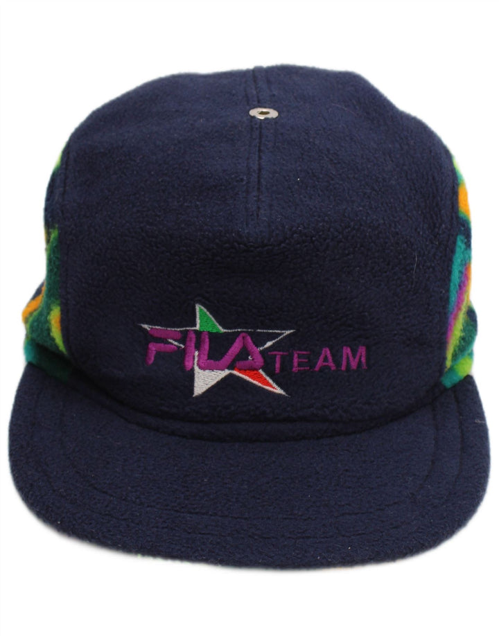 Męska czapka z daszkiem Fila Graphic Fleece Medium Granatowy Geometryczny Poliester