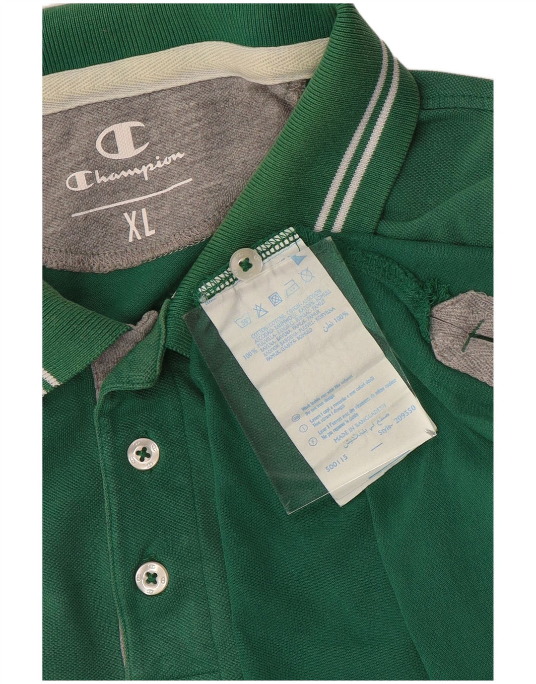 Męska koszulka polo Champion XL, zielona bawełna