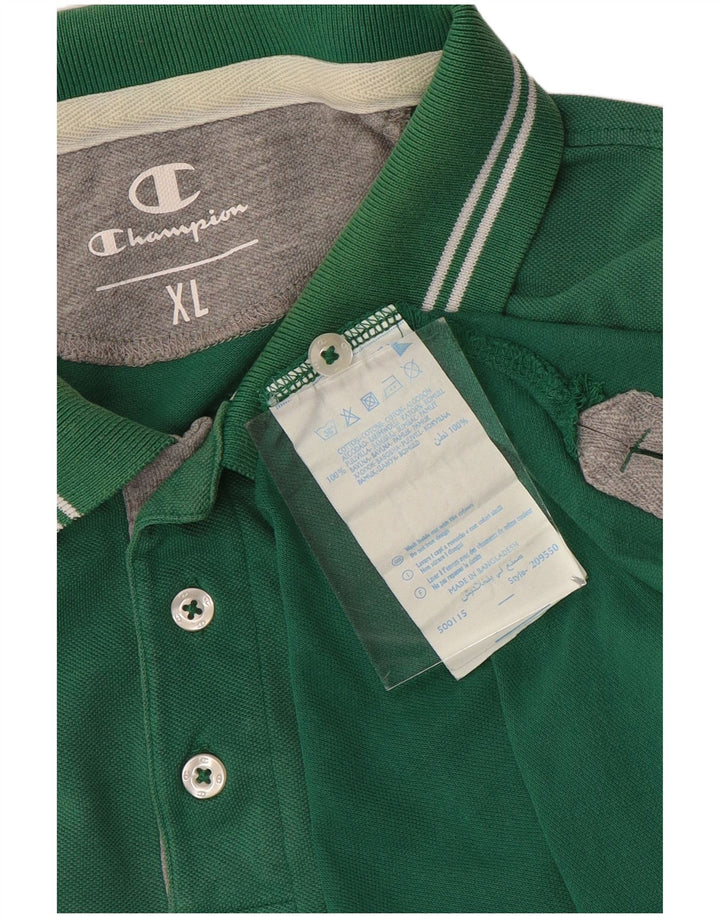 Męska koszulka polo Champion XL, zielona bawełna