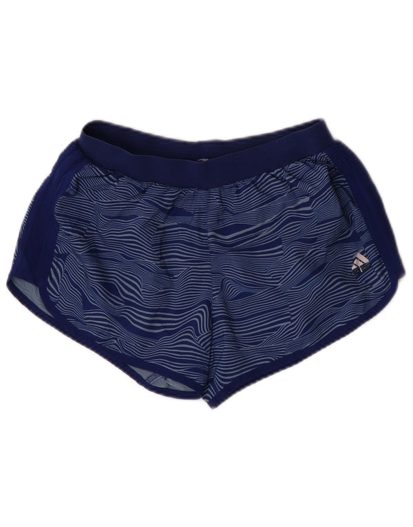 Damskie spodenki sportowe Adidas do biegania UK 10, małe, sportowe w granatowe paski
