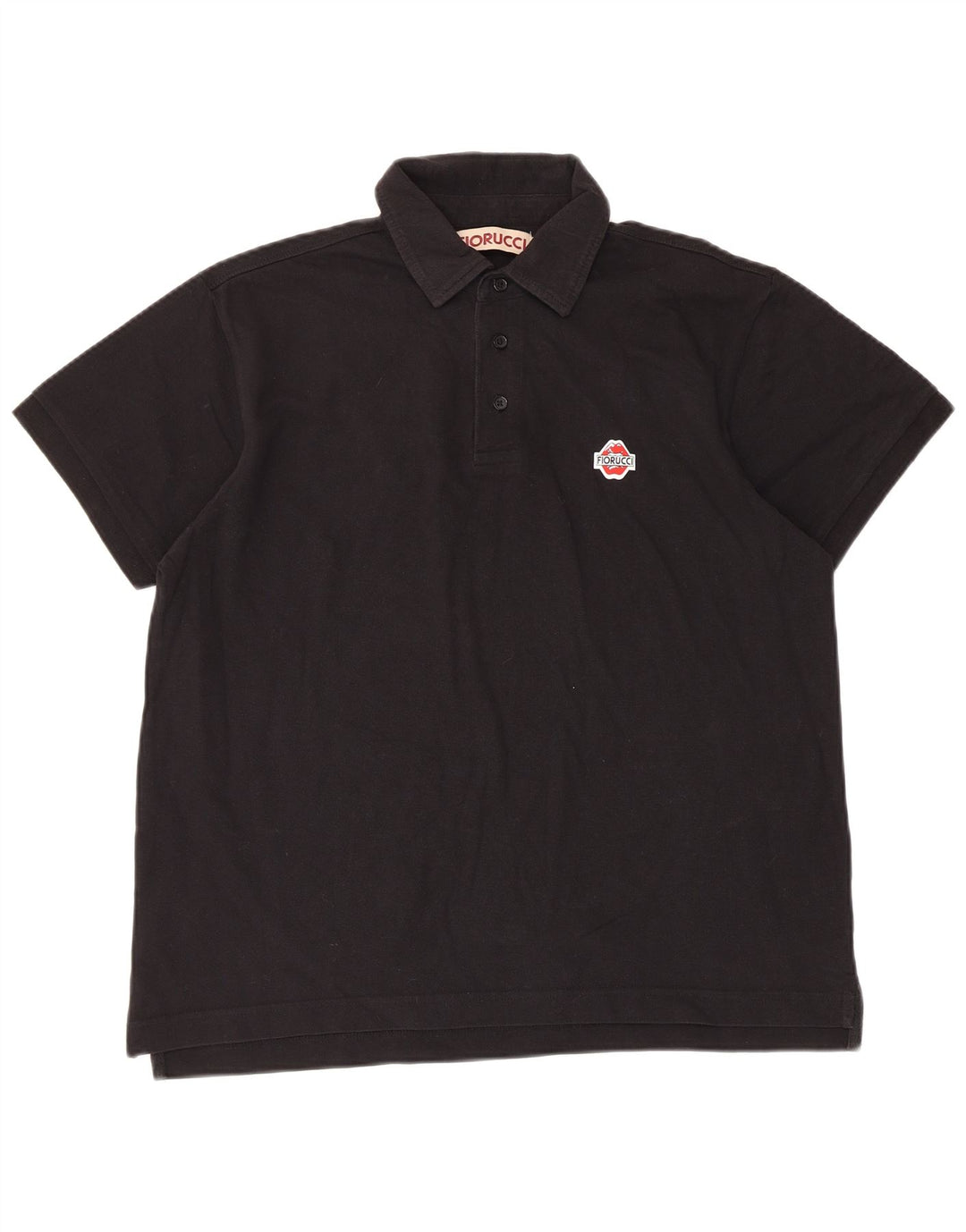 Męska koszulka polo Fiorucci, duża, czarna, bawełniana