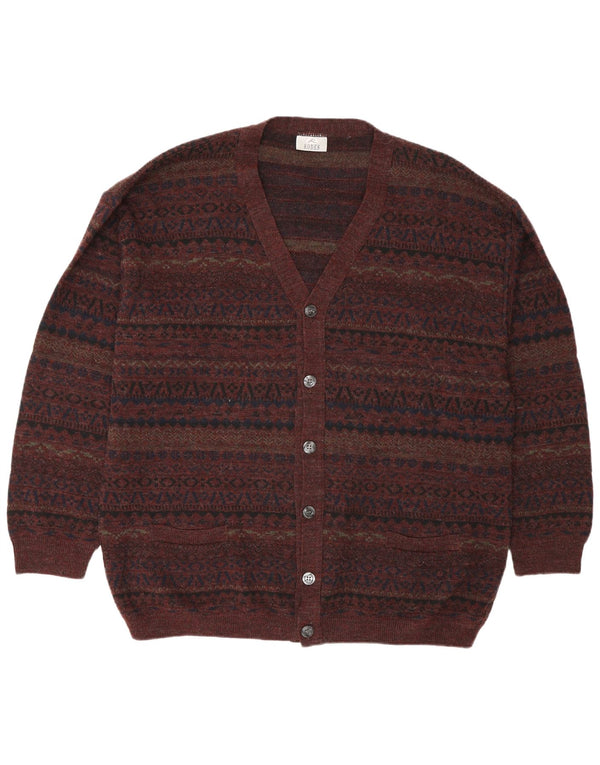 Sweter męski Rodes 2XL, brązowa, geometryczna wełna
