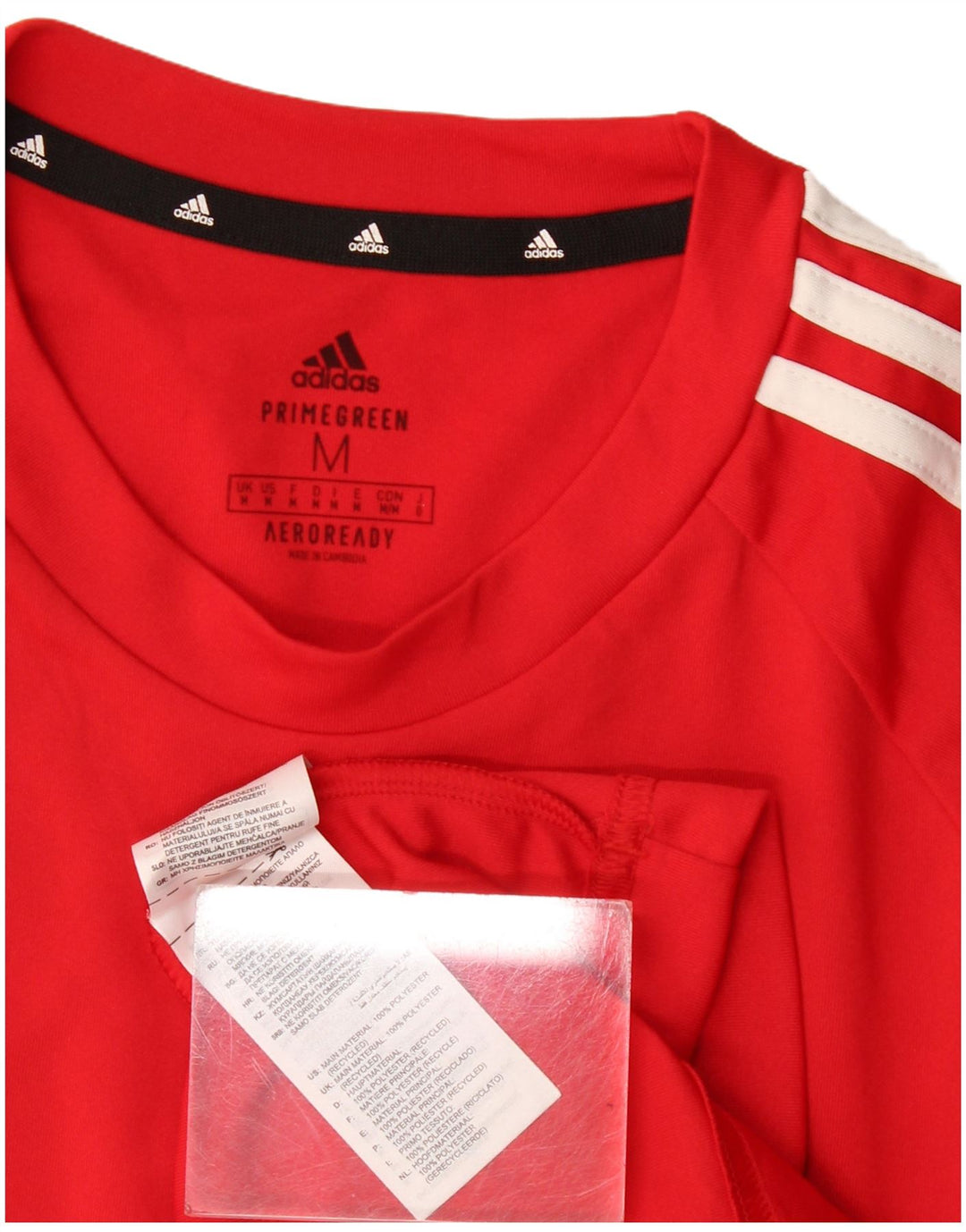 Męska koszulka Adidas Aeroready Top, średni czerwony poliester