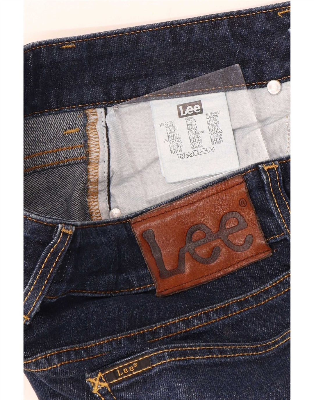 Damskie jeansy Lee Amy Slim W27 L30 Granatowa bawełna