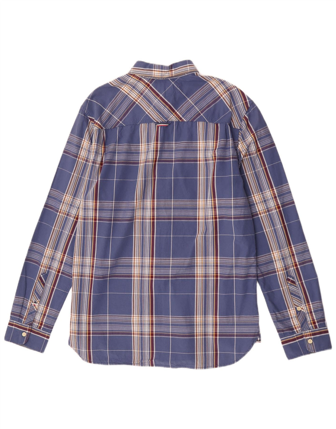 Męska koszula o regularnym kroju Tommy Hilfiger, duża, niebieska bawełniana krata