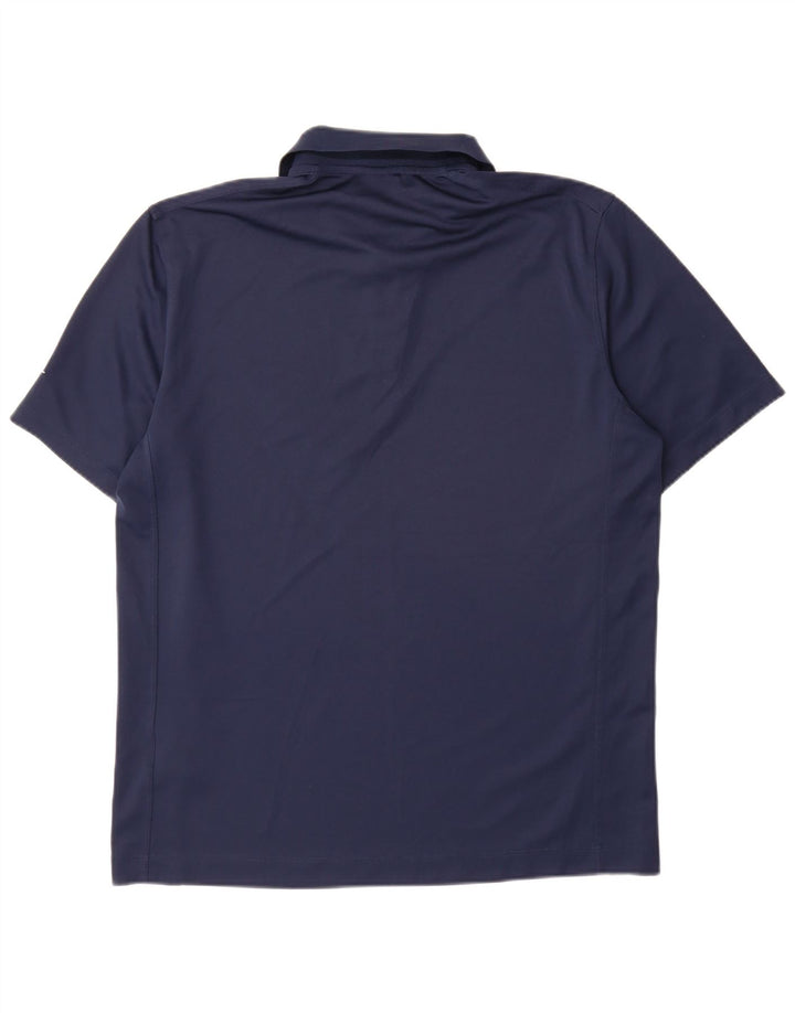 Męska koszulka polo Nike Dri Fit, duża, granatowa, z poliestru