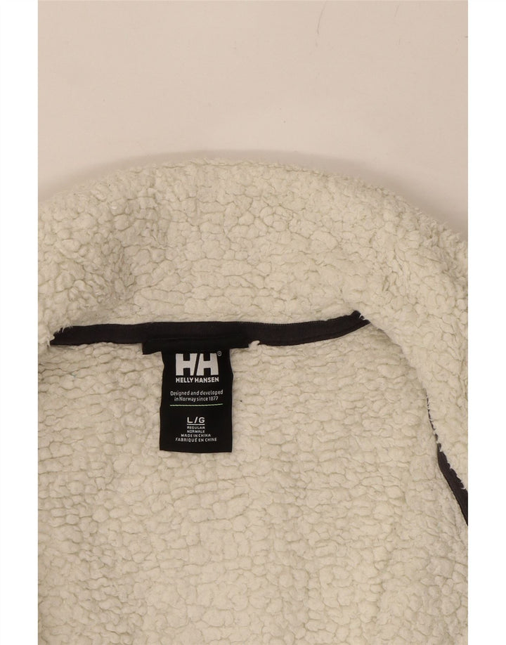 HELLY HANSEN Womens Fleece Jacket UK 16 Large White Colourblock Vintage Helly Hansen and Second-Hand Helly Hansen from Messina Hembry 