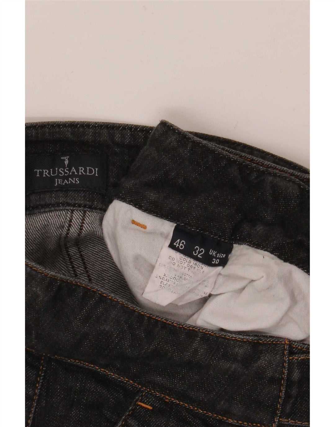 Damskie jeansy Bootcut Trussardi W30 L32 Czarne bawełniane