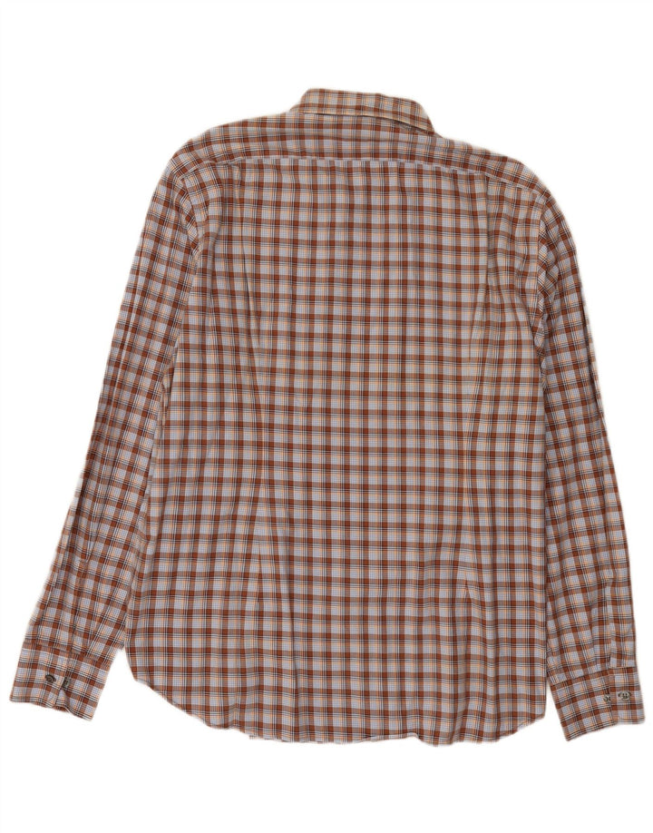 Koszula męska Trussardi Jeans 2XL, bawełniana, brązowa krata