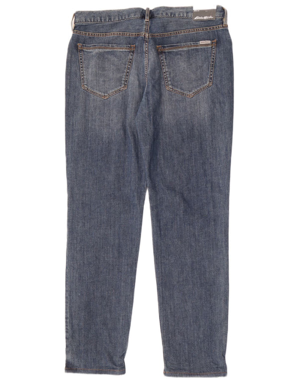 Jeansy damskie Eddie Bauer Boyfriend Fit, zwężane US 10, duże, W34 L32, niebieskie