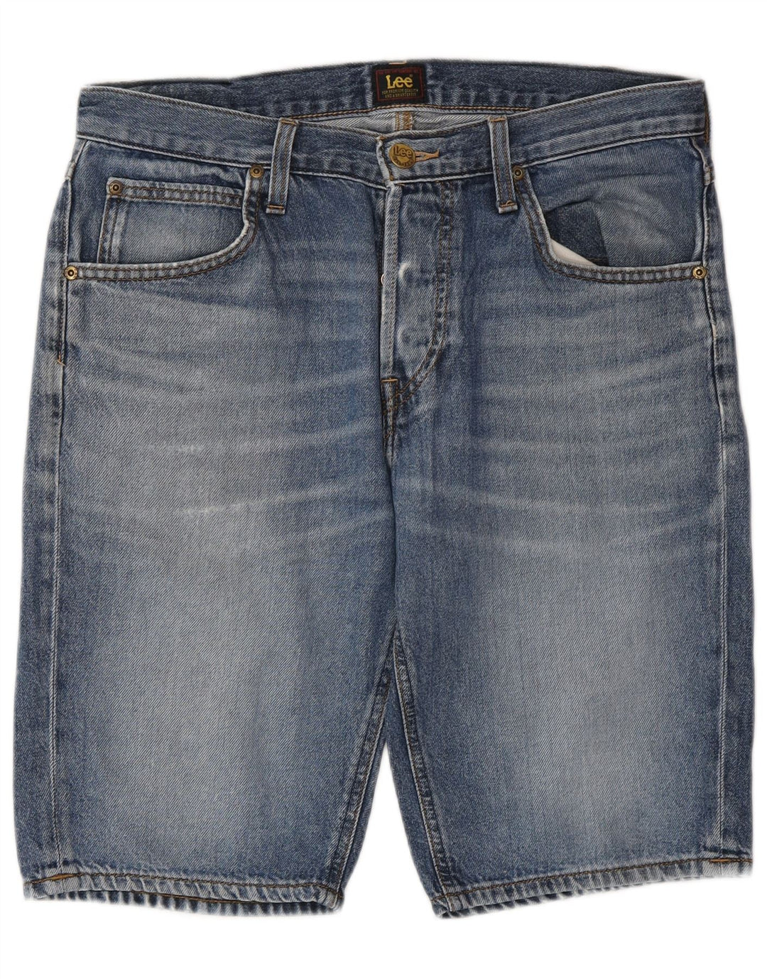 Męskie krótkie spodenki jeansowe Lee z 5 kieszeniami W31, średnioniebieskie, bawełniane