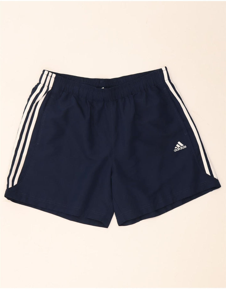 Męskie spodenki sportowe Adidas Climalite XL granatowe, poliestrowe