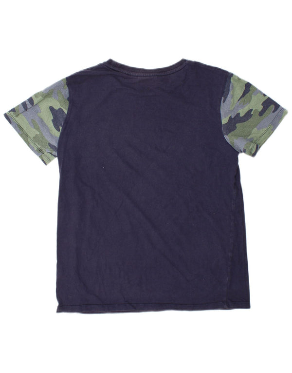 Chłopięcy T-shirt z grafiką Fila 13-14 lat, granatowa, bawełniana w kamuflaż