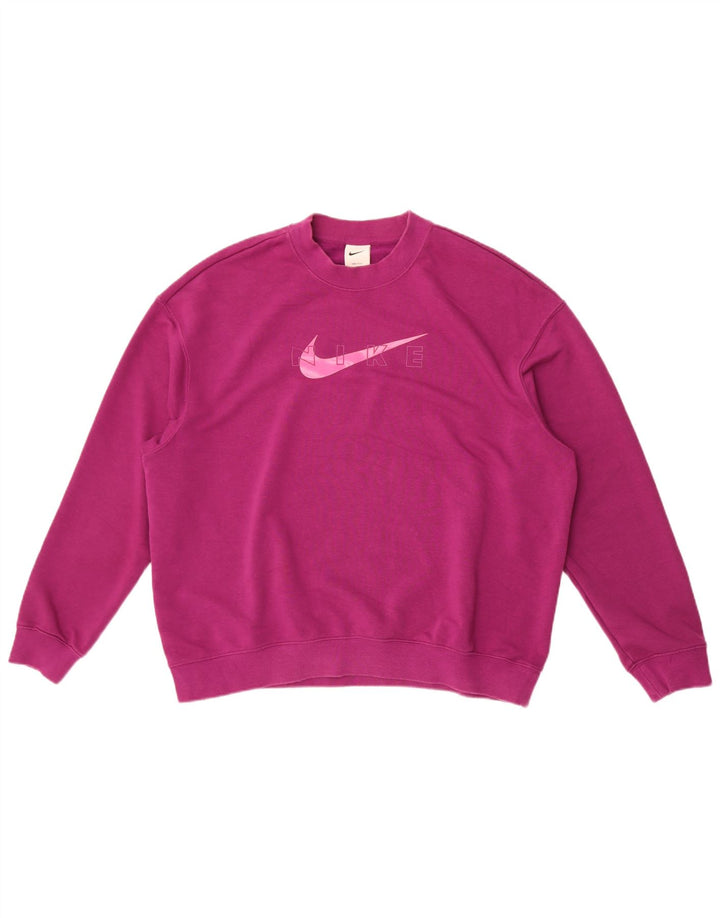 Damska bluza dresowa Nike Dri Fit Graphic Oversize UK 10, mała fioletowa