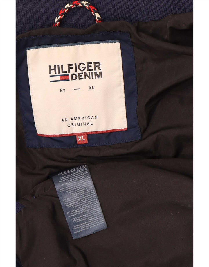 Tommy Hilfiger Męska ocieplana kurtka UK 42 XL Granatowa Poliester
