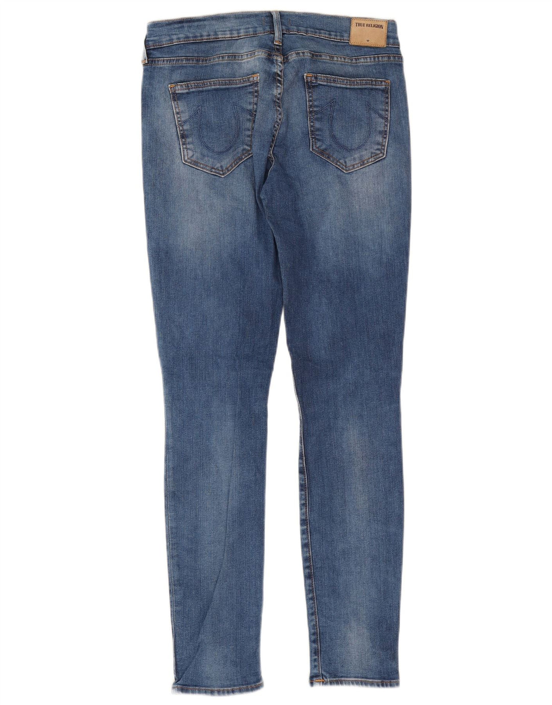 Damskie jeansy True Religion ze średnim stanem W29 L29, niebieska bawełna