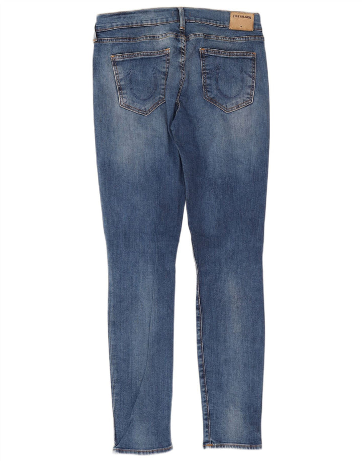 Damskie jeansy True Religion ze średnim stanem W29 L29, niebieska bawełna