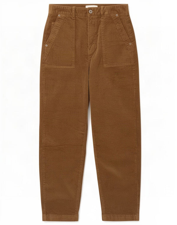 Marks & Spencer Damskie proste sztruksowe spodnie UK 10 Small W28 L24 Brązowe