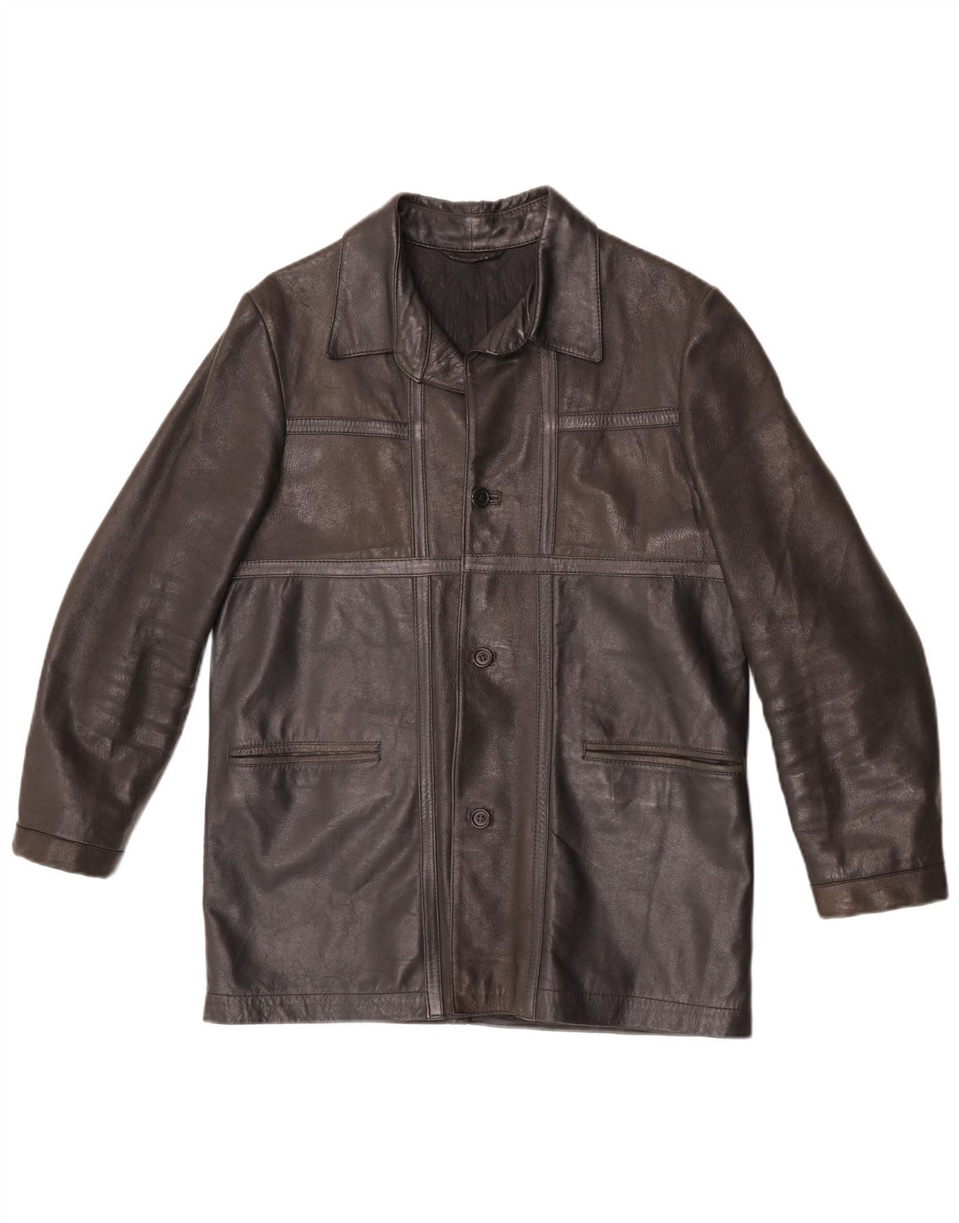 Vintage męska kurtka skórzana UK 36 Small Brown