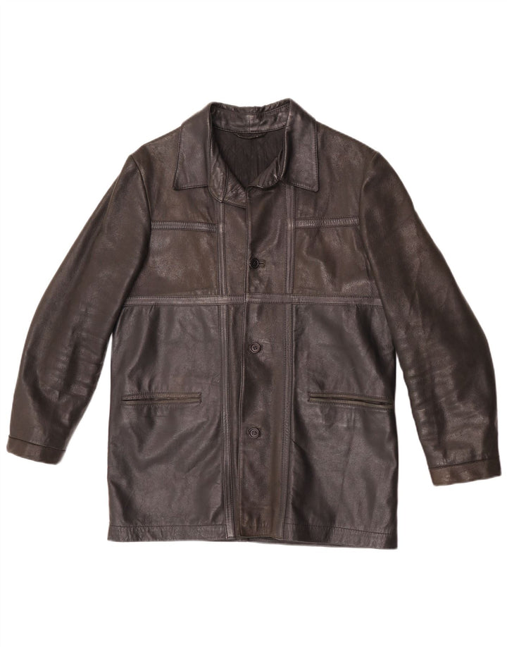 Vintage męska kurtka skórzana UK 36 Small Brown