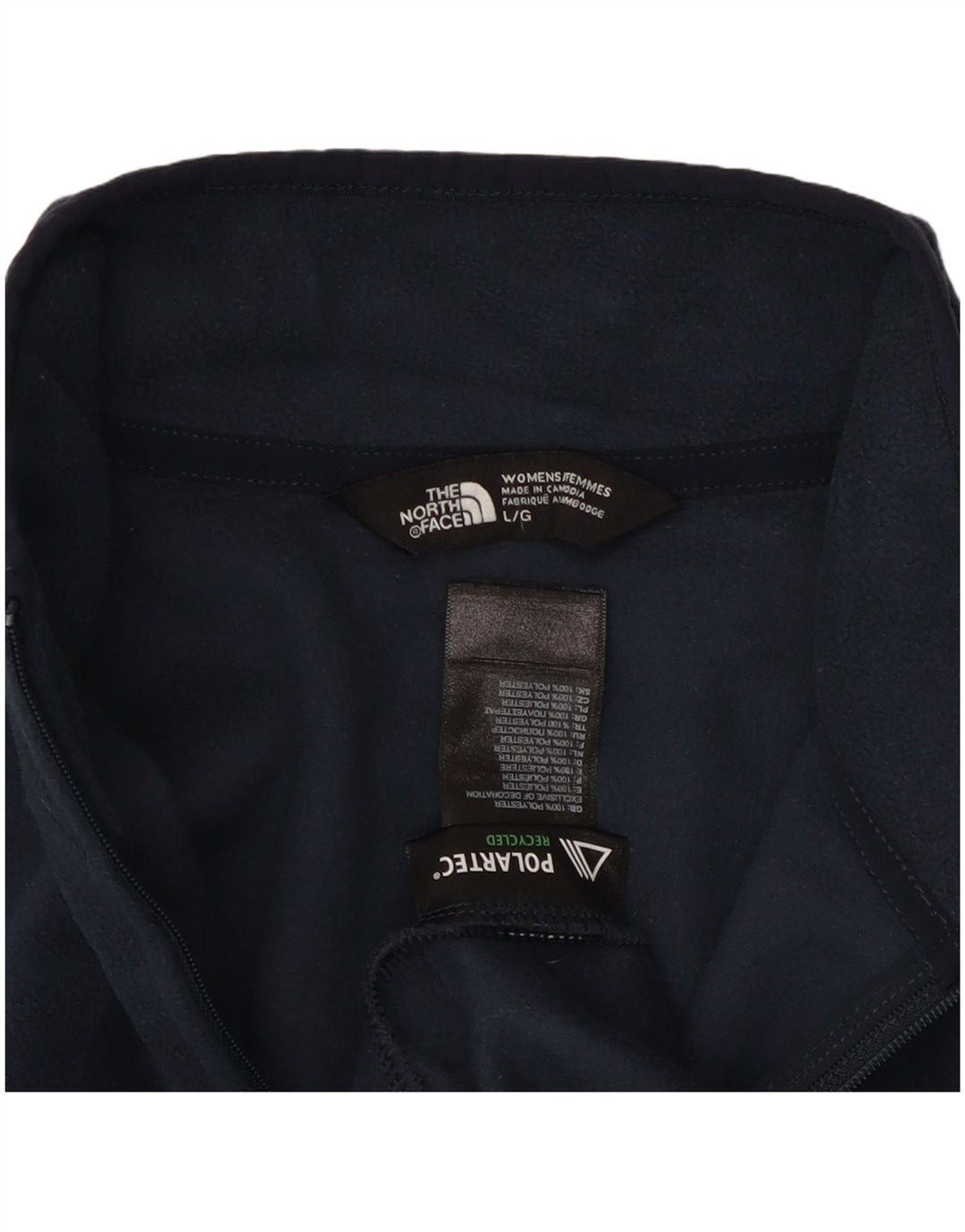 Damski sweter polarowy The North Face UK 14, duży, granatowy, poliester