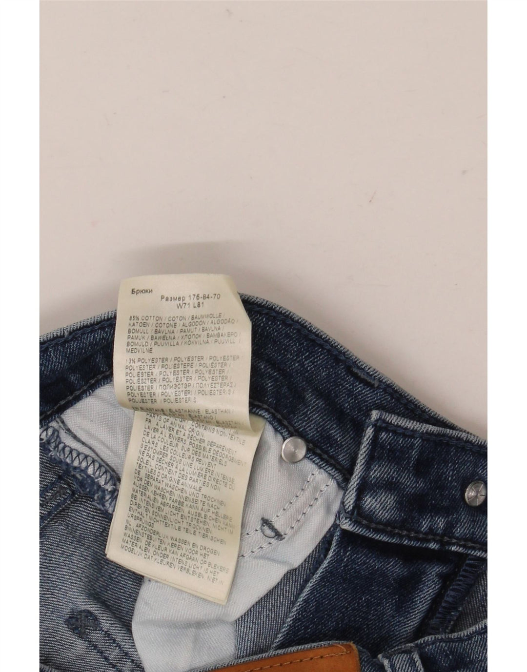 Lee Męskie Luke Slim Jeans W28 L32 Niebieskie bawełniane