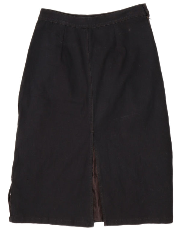 VINTAGE Womens Denim Skirt W30 Medium Black