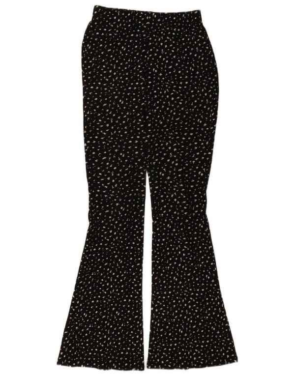 Spodnie damskie Topshop Flare UK 8 Small W26 L32 Czarne cętki